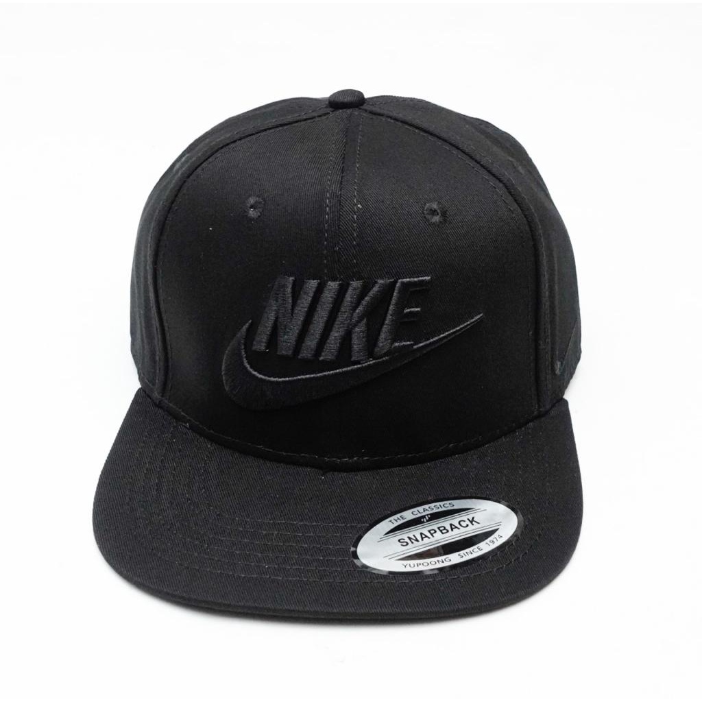 Nike FULL BLACK ORIGINAL SNAPBACK Hat / NIKE SNAPBACK Hat ORIGINAL FULL ...