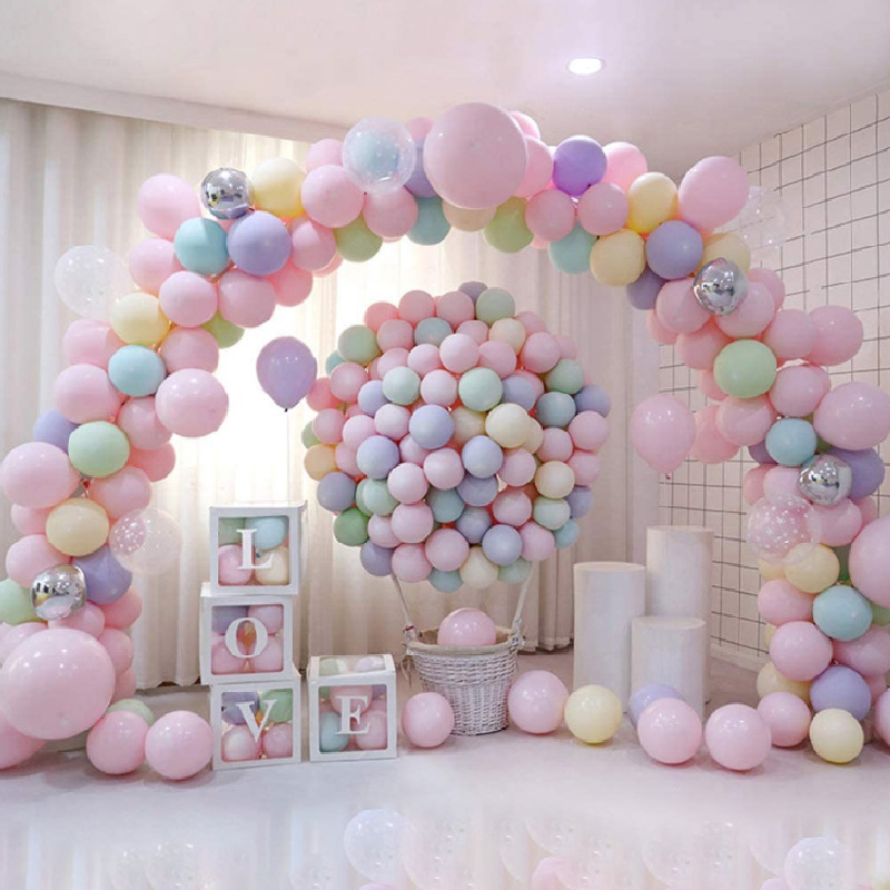 Decoración de cumpleaños para niña de 1 año, decoraciones de fiesta de  cumpleaños para niños y niñas, conjunto de arco de guirnalda de globos  Pastel de Macaron para Baby Shower - AliExpress