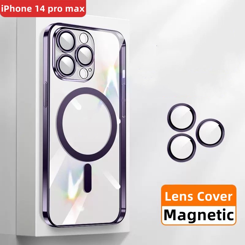 Funda magnética de silicona líquida para iPhone 12, 13, 14 Pro Max