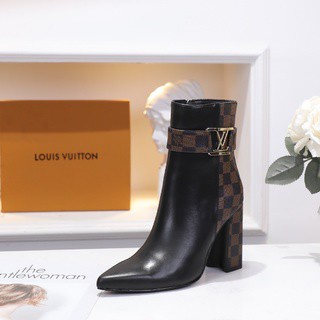 [Originales 100 %] Botas Louis Vuitton Versión Alta Zapatos Cortos Europeos  Talla 35-40 KHRu