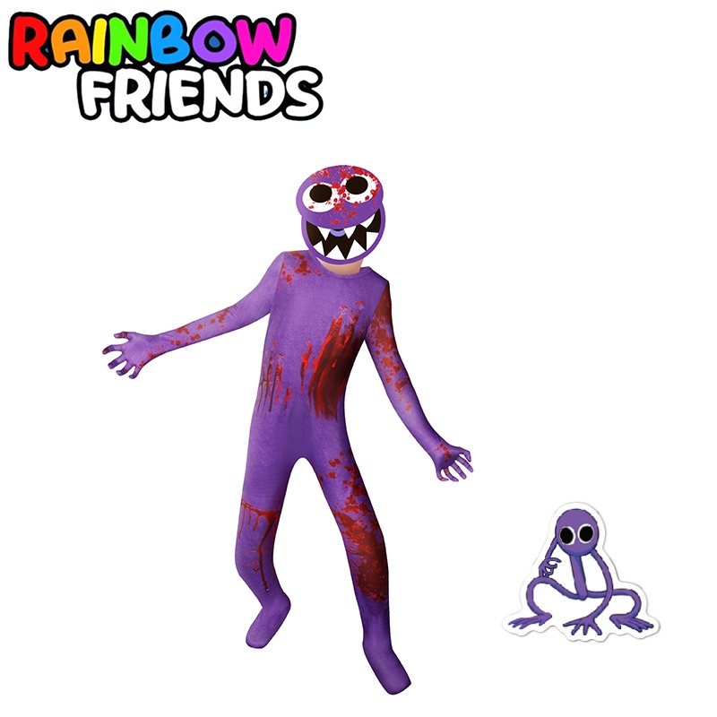 Disfraz De Mono Roblox Rainbow Friends Cosplay Vibrante Para Halloween