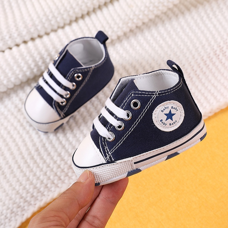 Walkers Zapatos De Lona De Moda Para Bebes Recien Nacidos Suela Suave Para Ninos Zapatillas De Deporte Pequenos Primeros Pasos 0 18M Shopee Mexico