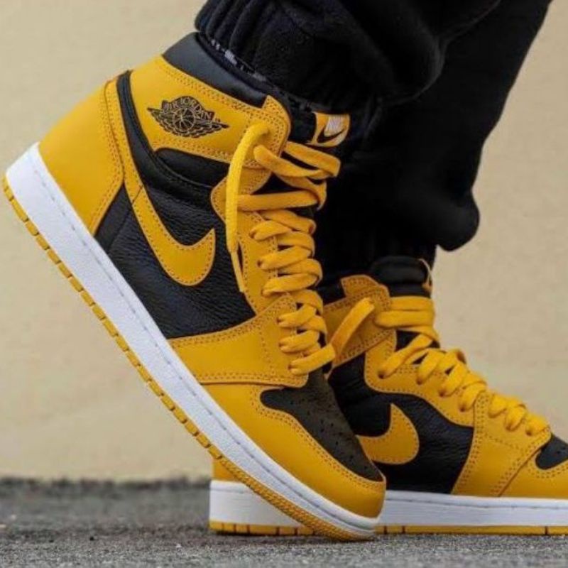 Tenis jordan 1 amarillo cheap con negro