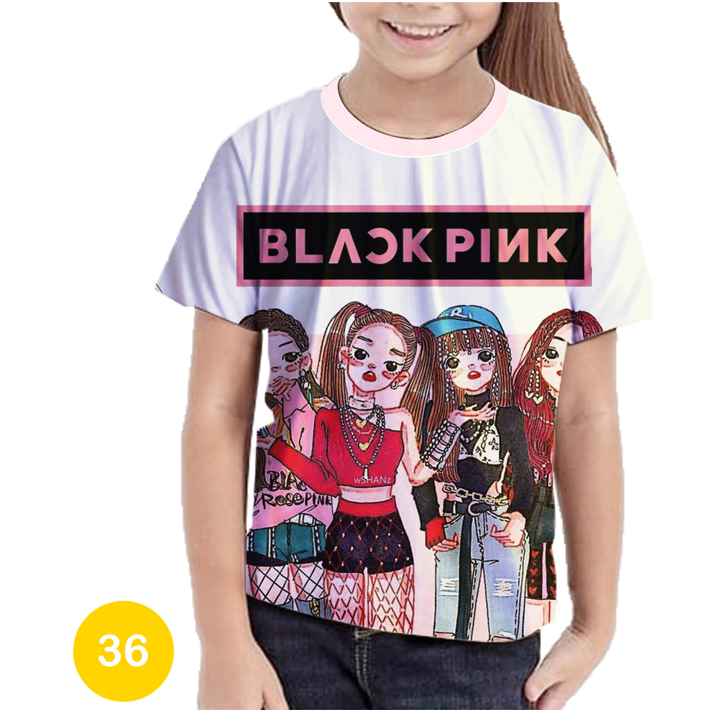 Camiseta punto fucsia niña K-Pop