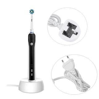 Cargador de cepillo de dientes para Oral B, cargador de cepillo eléctrico  inductivo portátil para el modelo 3757 con 2 soportes para cabezal de