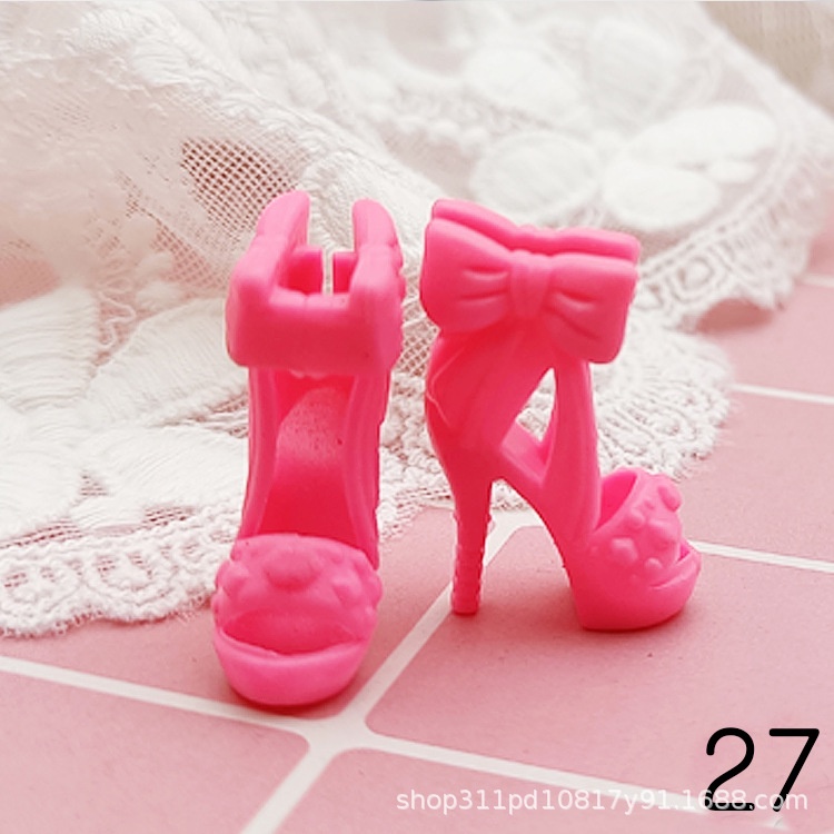 DIY] 30 Cm Barbie Muñeca Tacones Altos Pequeño Negro Zapatos Niñas Juguetes Casa Accesorios Regalos | Shopee México
