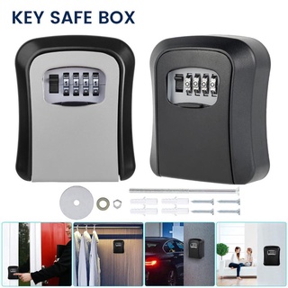 Nueva versión de 2022] Caja de llaves segura, caja de seguridad de bloqueo  exterior impermeable de 4 dígitos