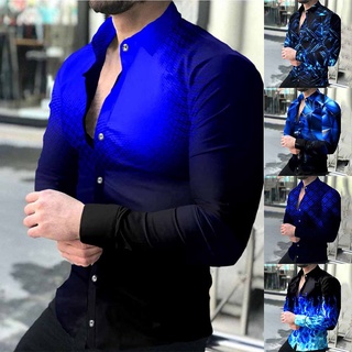  Camisa de manga larga para hombre, camiseta de color degradado  simple con mangas largas y cuello redondo, Azul oscuro : Ropa, Zapatos y  Joyería