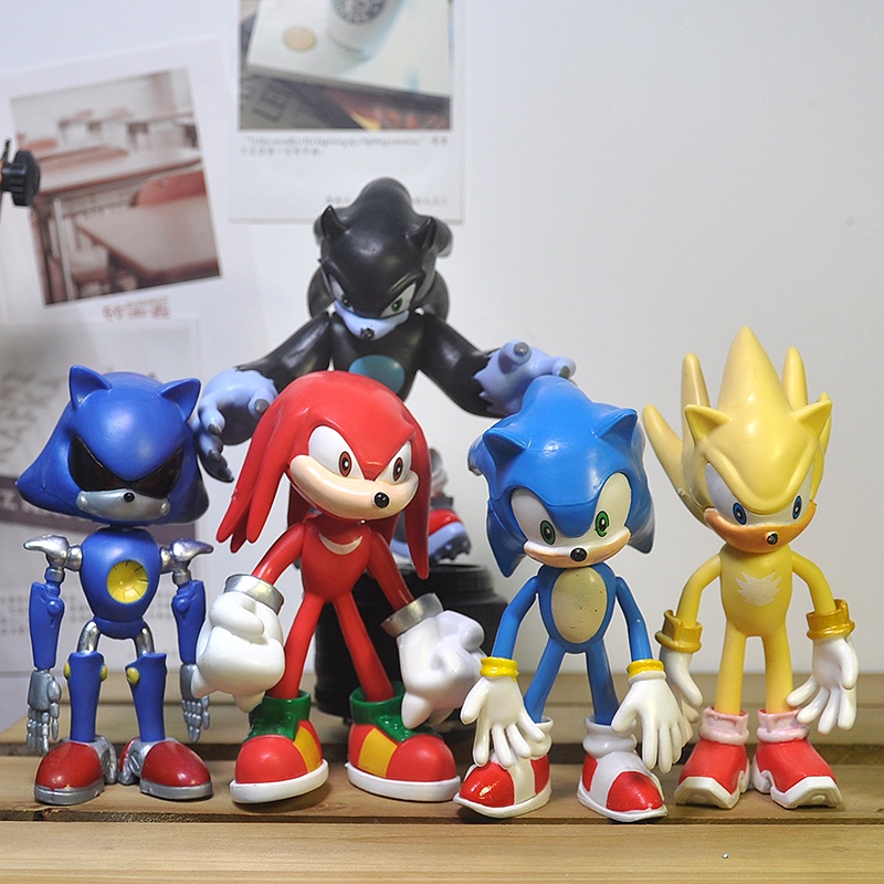 Super Sonic the Hedgehog Juego De Figuras De Accion Ninos Nino Nina Juguete 6pcs Set Regalo Shopee Mexico