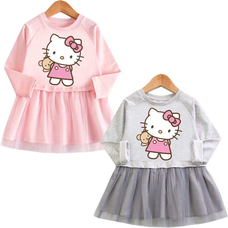 Hello Kitty Ninas Vestidos Para Bebe Princesa Dibujos Animados Frozen Fiesta De Cumpleanos Vestido De Manga Larga 2021 Moda Ninos Ropa Carnaval Disfraz De Cosplay Nina Shopee Mexico