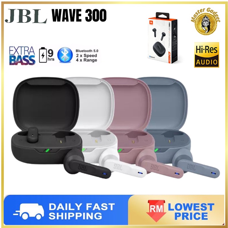 Auriculares Bluetooth True Wireless JBL Wave 300 (In Ear - Micrófono - Rosa)