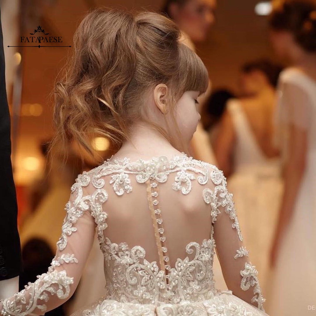 Descomponer Ceniza estoy enfermo Vestidos De Niña De Flores FATAPAESE Vintage Rosa Vestido Con Lazo Piso  Pierna Niños Boda Invitado Fiesta Primera Comunión Bola | Shopee México