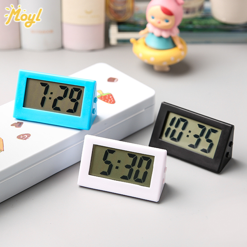 Mini reloj de mesa Digital para estudiantes, dispositivo electrónico,  silencioso, compacto, portátil, para estudio, dormitorio, baño y cocina