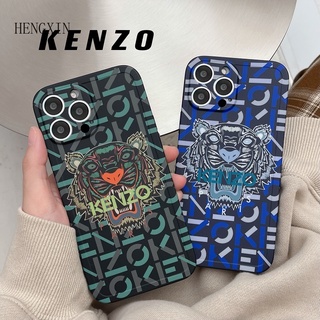 KENZO tiger head iPhone 11 Funda Para x xs xr Borde Recto Marco De