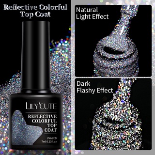 LILYCUTE 7ml Gel De Uñas Reflectante Efecto Esmalte De Brillo Semi  Permanente Para Manicura Arte UV Gao Jinjia unisex