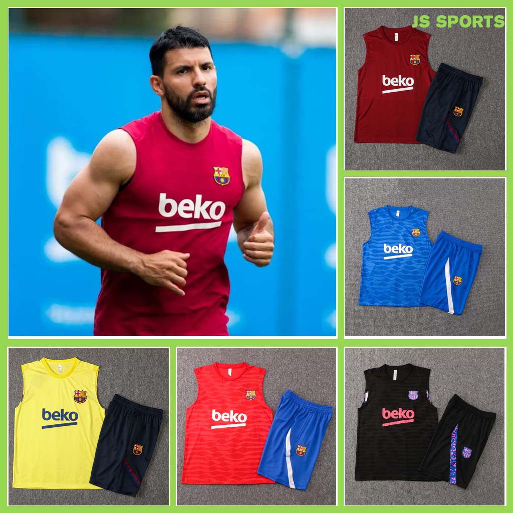 2021/22 Barcelona Chaleco Sin Mangas Para Entrenamiento De Fútbol Barca  Camiseta