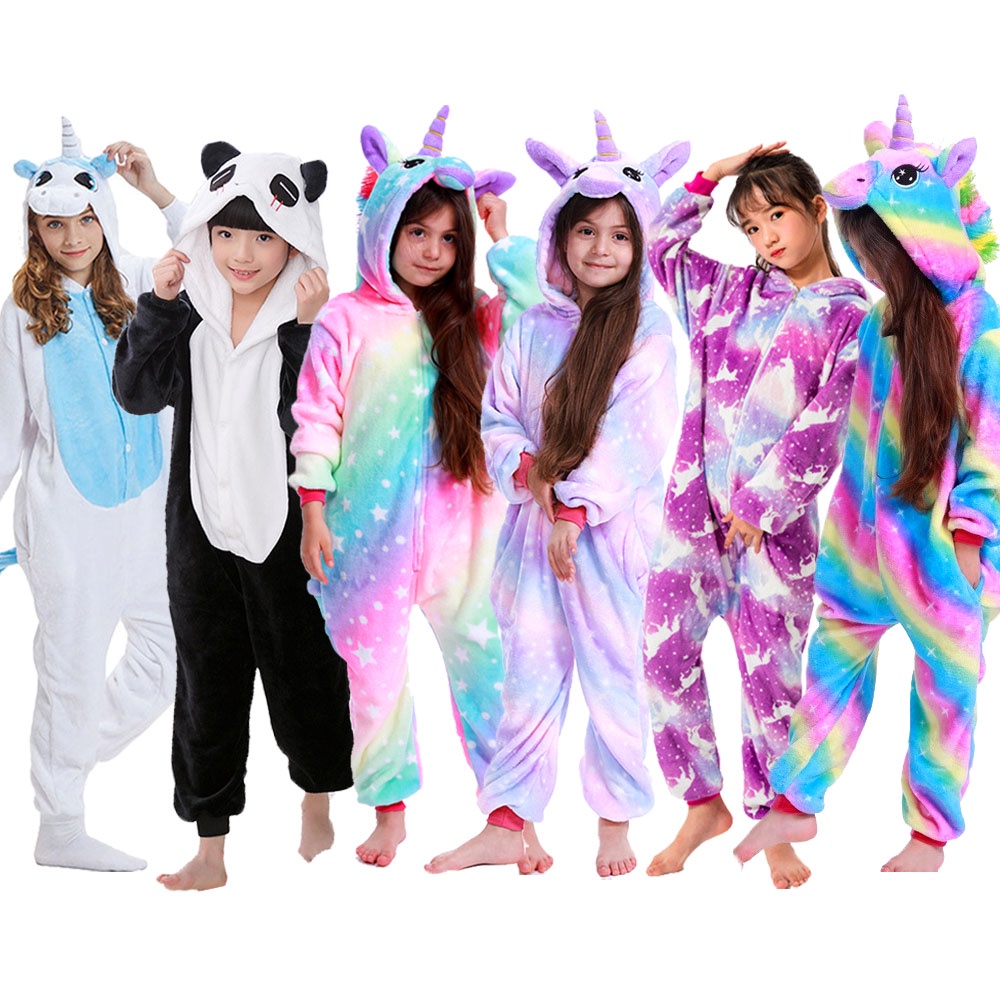 Pijama de animales para niños, unisex, disfraz de cosplay (6-10 años (3-6  años, unicornio y estrellas), Unicornio N Estrellas