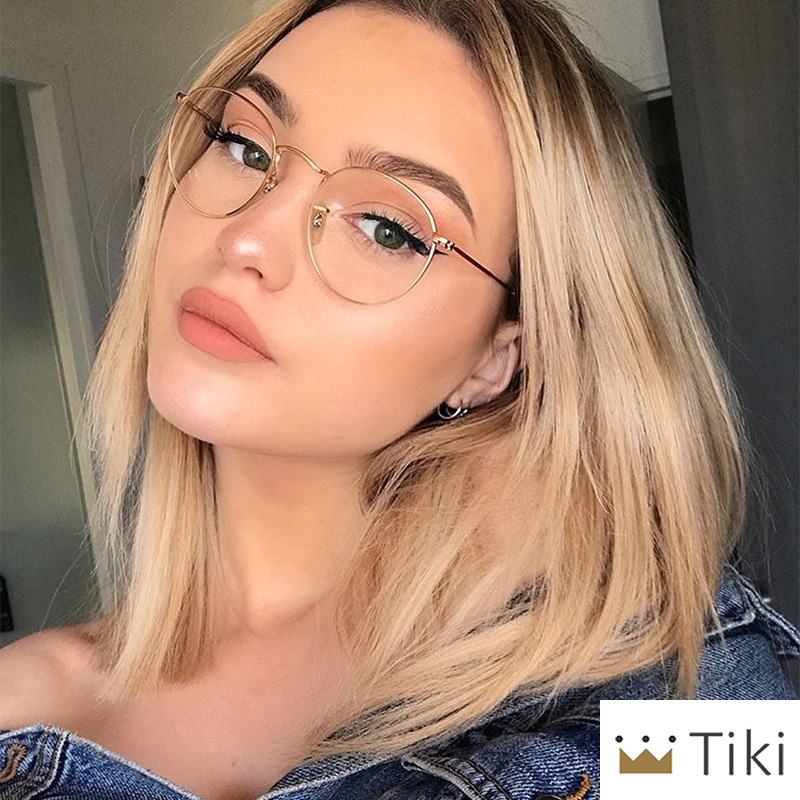 Gafas de moda con montura redonda lentes transparentes para mujer gafas de sol tiki | Shopee México