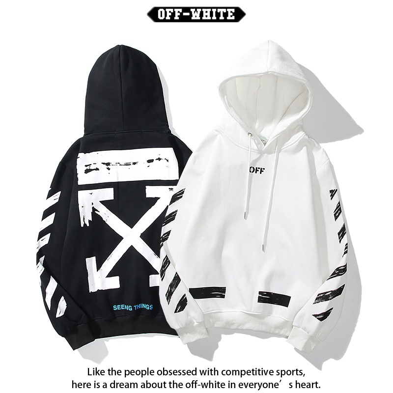 OFF White Sudadera Blanca Abrigo Blanco Sudaderas Con Capucha De