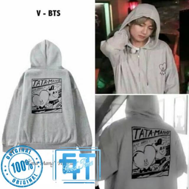 Sudadera Con Cremallera BTS BT21 TATAMANG Jungkook Jin Jimin V RM Taehyung Shopee Mexico