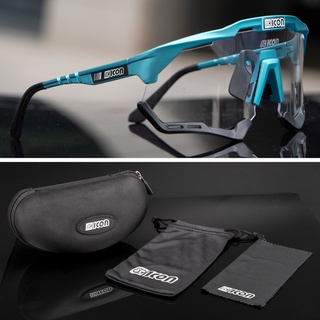 SCICON Gafas de sol de ciclismo fotocromáticas de 1 lente, hombres y  mujeres, deportes al aire libre, gafas de bicicleta UV400