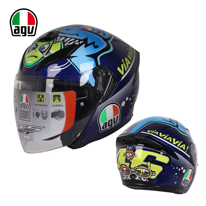 K3 Sv Casco Agv Tiburon Y Pez Casco Rossi Pez 伊摩多※S號