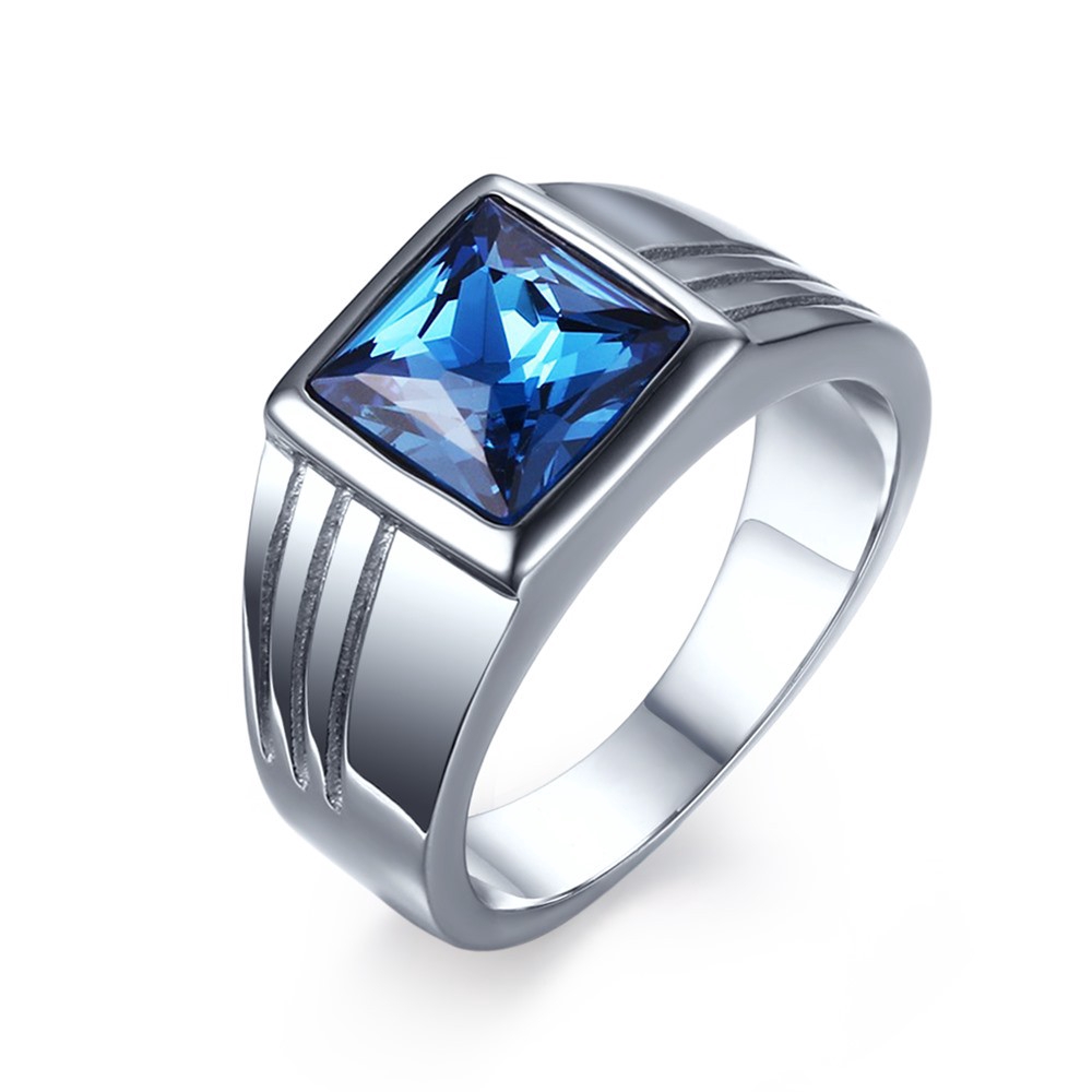 Anillo hombre best sale piedra azul