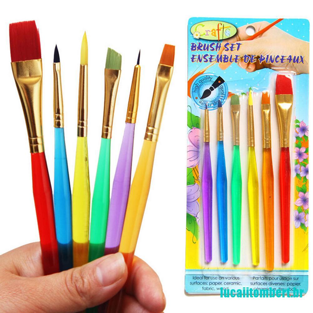 8pcs Pinceles Pintura Niños Pinceles Pintura Niños Pequeños - Temu