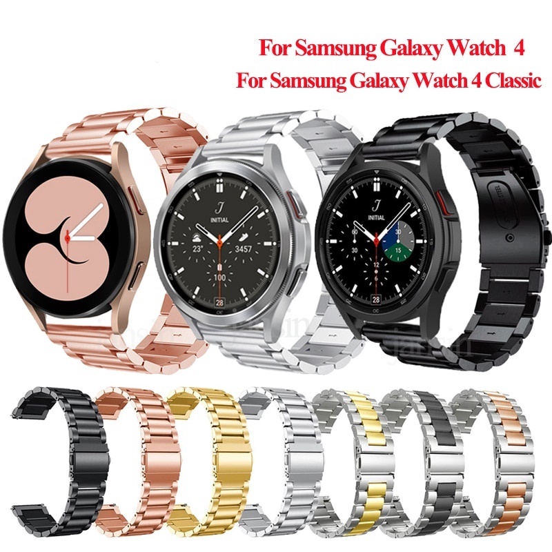 para samsung galaxy watch4 5 6 correa de acero inoxidable 44mm 40mm correa  de acero inoxidable samsung galaxy watch 6 43 47mm accesorios