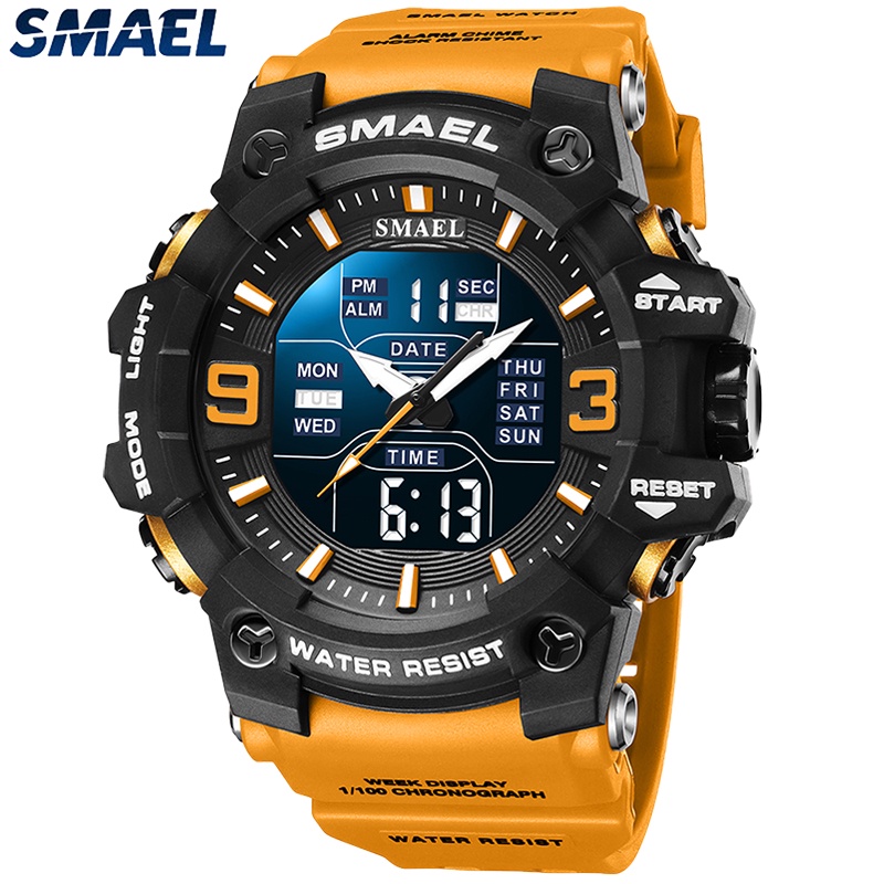 SMAEL Original Hombres Reloj Digital Impermeable Top Marca Deporte Casual Militar Relojes Para Hombre Moda LED Luz 8049