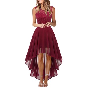 Grande Piquete con las manos en la masa Vestido De Cóctel De Encaje Sin Mangas Floral Elegante Cuello En V Hasta La  Rodilla Para Fiesta Hi-Lo Formal | Shopee México