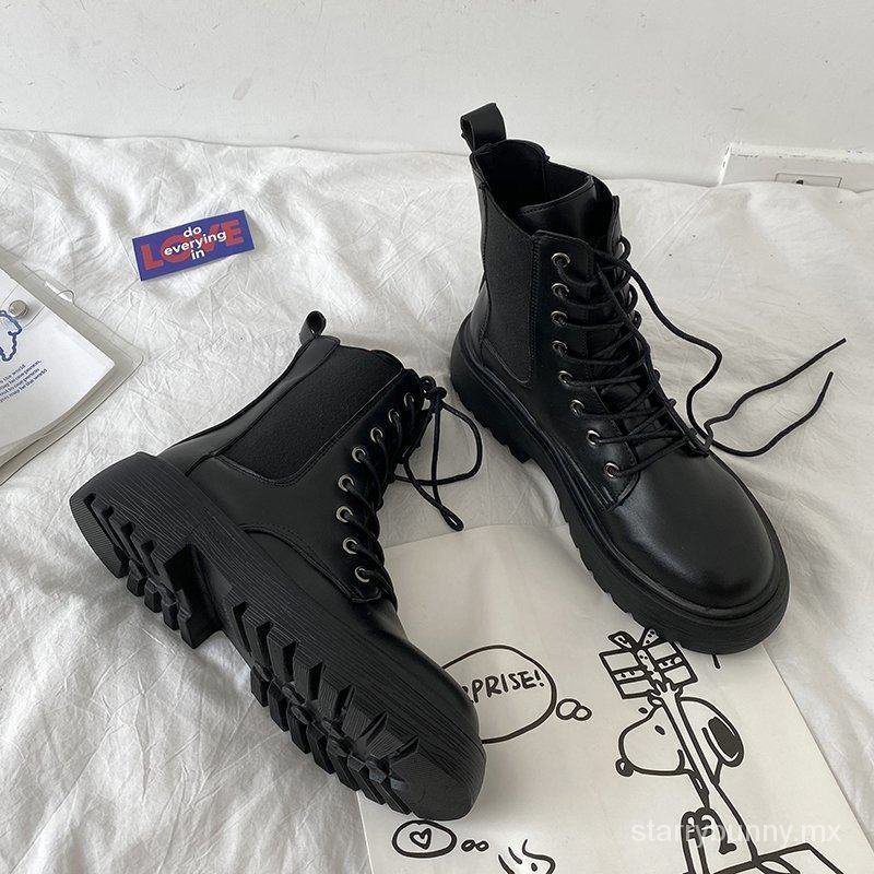 cuatro veces Ánimo Conflicto Botas de Dr. Martens moda femeninainsNuevas botas de primavera y otoño botas  cortas negras de otoño | Shopee México