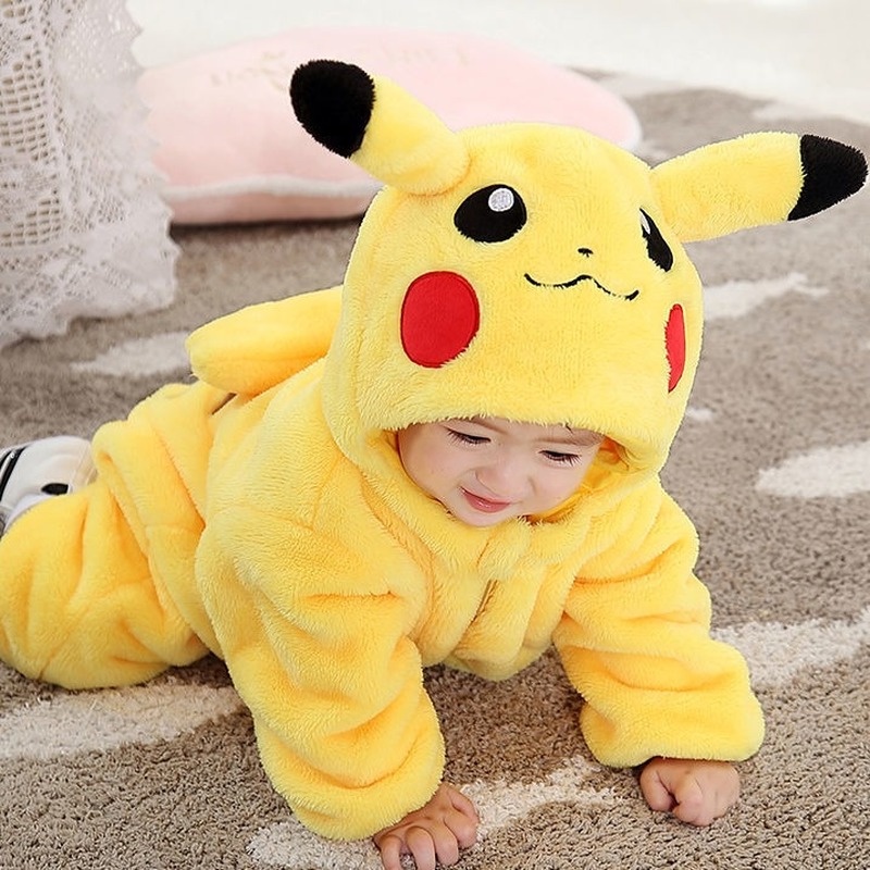 Ropa De Niño Niña Mameluco Recién Nacido Mono Pikachu Dinosaurio Invierno Suave Bebe Peleles | Shopee