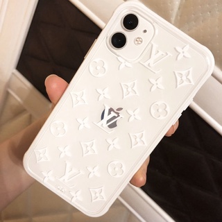 Funda Louis Vuitton vintage bordado Phone Case iPhone 12 Por Max mini SE  2021 11 Pro Max X XS Max XR Soft Shockproof Cover 7 8 Plus Transparente  Anti-caída
