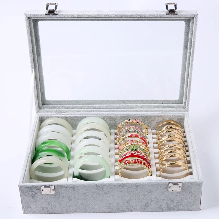 Caja De Joyería Para Pulseras De Terciopelo - Exhibidor Azul 10x10x6.5cm, Ideal Para Regalos Especiales