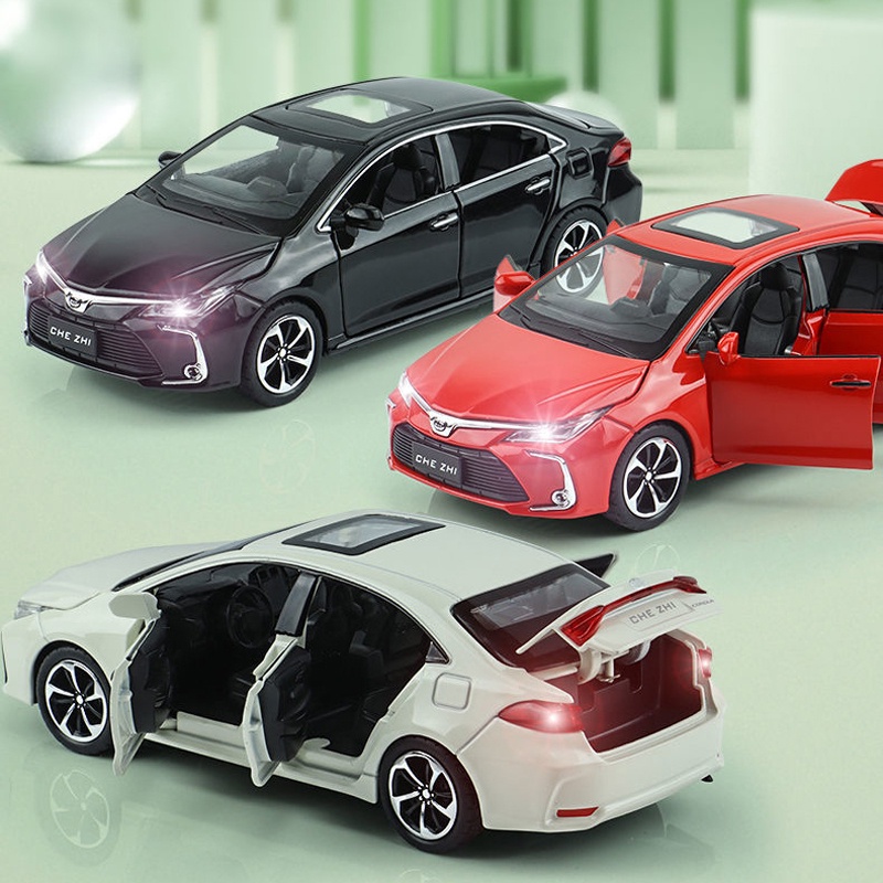 1 32 Toyota Corolla diecast car chezhi Aleacion De Zinc Modelo Juguetes Coches Para 3 Anos De Edad Y Mas Luz Y Sonido Cumpleanos Para Ninos Coleccion
