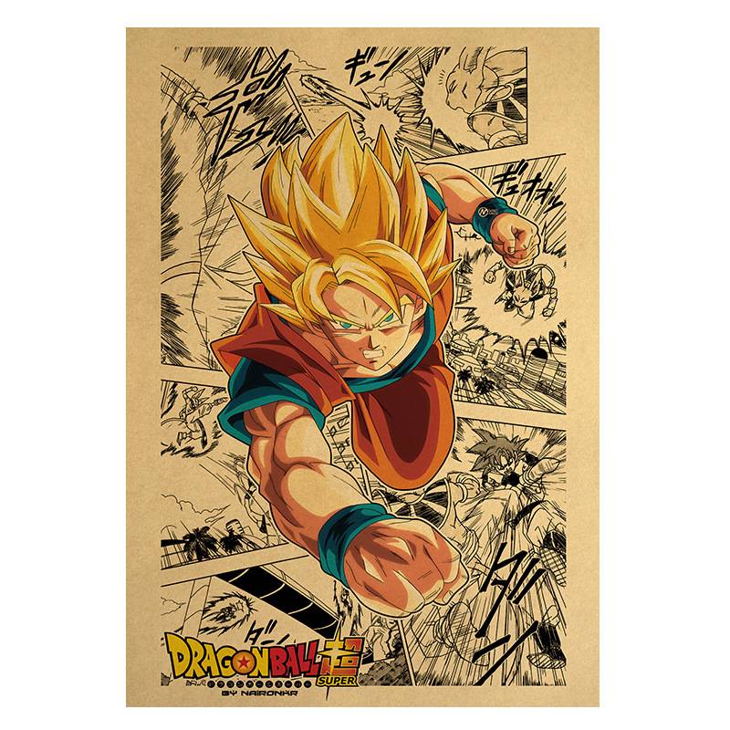 Dragon Ball Sun Goku anime personaje personaje cartel pegatinas decorativas  pared 48x104cm