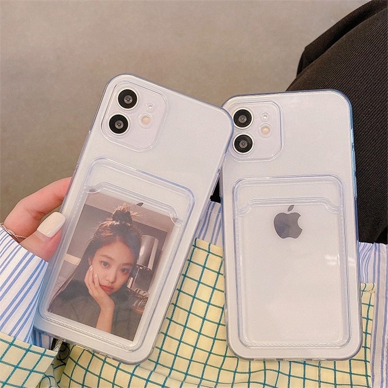 Funda para móvil transparente con tarjetero con de colores pintura,  compatible con manzana telefonos, Mode de Mujer