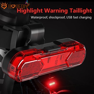 Luz trasera de bicicleta USB súper brillante potente impermeable lámpara  trasera COB rojo advertencia intermitente Ciclismo Iluminación trasera 160