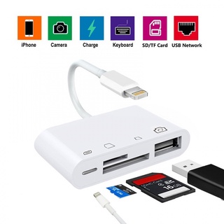  Top-Up Lector de tarjetas SD 5 en 1, adaptador USB 3.0 OTG y  lector de tarjetas para iPhone/iPad/Android/Mac/cámara con ranuras para  tarjetas Micro SD y SD, puertos de carga rápida, compatible