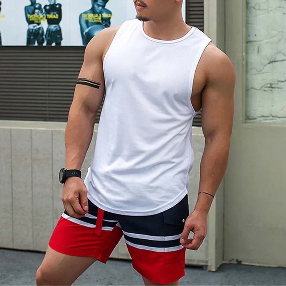 Hombres Delgado Tank Top Casual Sin Mangas Camiseta De Secado Rapido Chaleco M 3XL