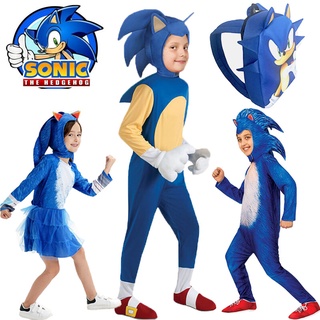 Disfraz Sonic Niño Regalo Halloween Navidad Cumpleaños