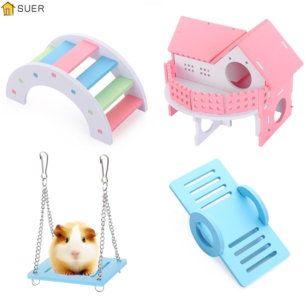SUER Exercise Play Toys Rainbow Bridge Small Animal Pet Sport Set ...