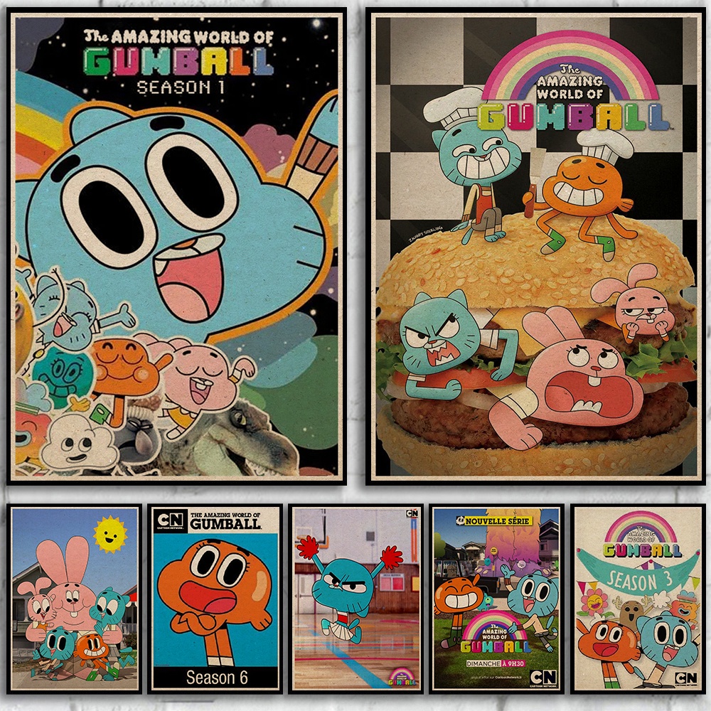 Colección De Carteles El Increíble Mundo De Gumball Temporada De Papel  Kraft De Alta Calidad Póster Vintage Decoración De La Sala De Estar Bar |  Shopee México