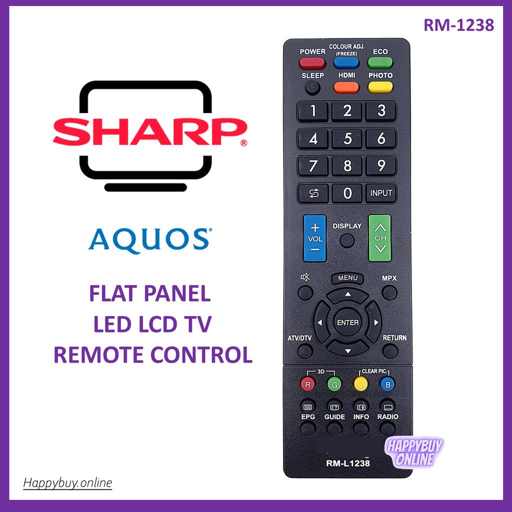 Oferta Sharp Aquos LED TV Mando A Distancia RM-L1238 panel Plano De  Reemplazo De Remoto