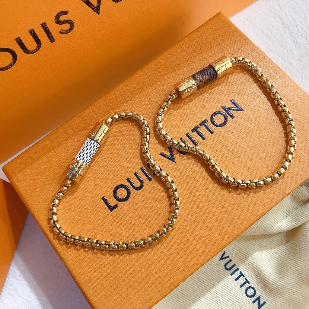 LV Louis Vuitton Brazalete Pulsera Delicada Joyería Regalo De Lujo Hombre  Mujer S328 H5IP