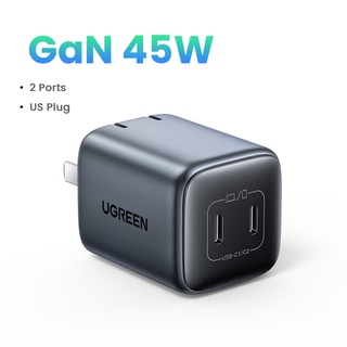 UGREEN Cargador USB C de 45 W, Nexode 2 puertos GaN plegable PPS cargador  de pared compatible con Samsung carga súper rápida 2.0 para Galaxy S23