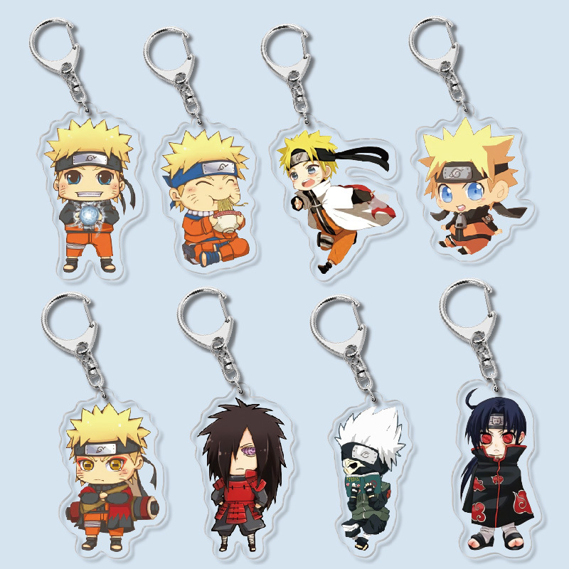 Llaveros de figuras de acción de Anime Naruto, accesorios de