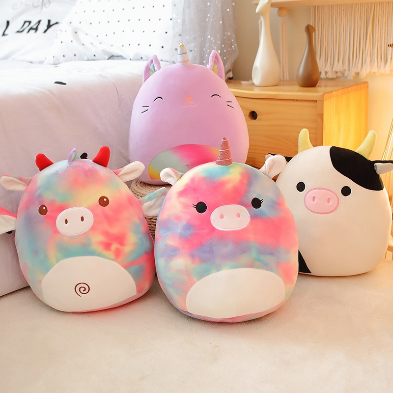 35cm Squishmallows Peluche Animal Juguetes De Gato Unicornio Cerdo Almohada Regalos Para Ninos Shopee Mexico