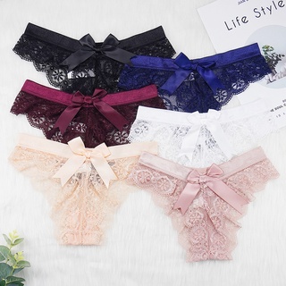 Sexy brasileño estilo tanga ropa interior mujeres encaje con malla bikini  hipster panty transpirable transparente baja cintura lencería 5PCS/LOTE